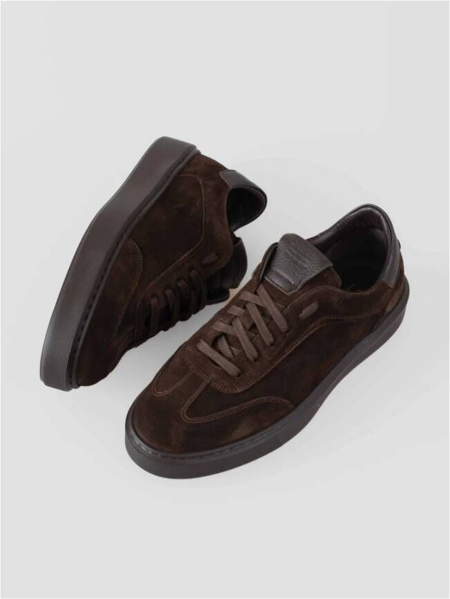 Calce Bruine Leren Sneakers X1581 Brown Heren