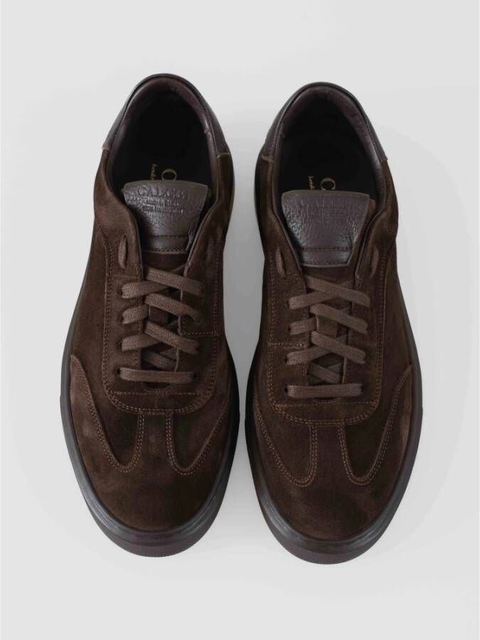 Calce Bruine Leren Sneakers X1581 Brown Heren