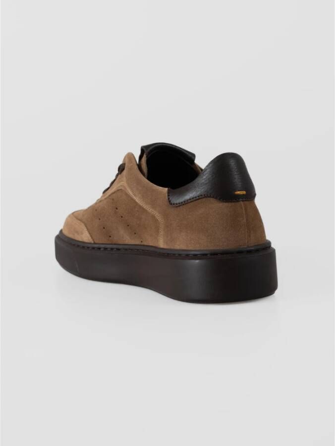 Calce Bruine Leren Sneakers X1581 Brown Heren