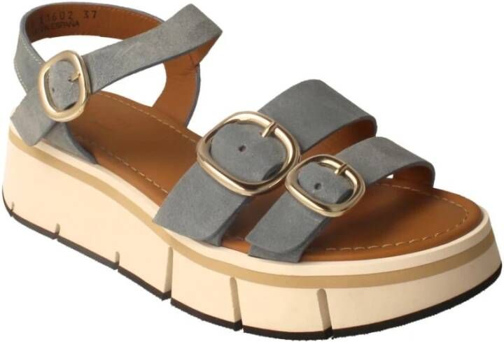 Calce Flat Sandals Blauw Dames