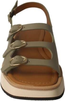 Calce Flat Sandals Groen Dames