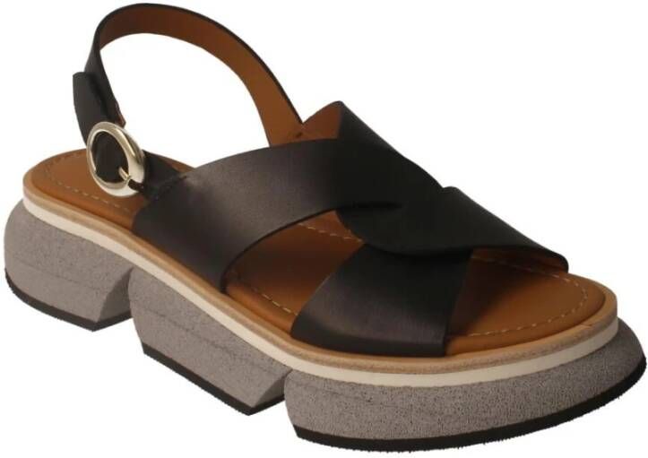 Calce Flat Sandals Zwart Dames