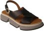 Calce Flat Sandals Zwart Dames - Thumbnail 2