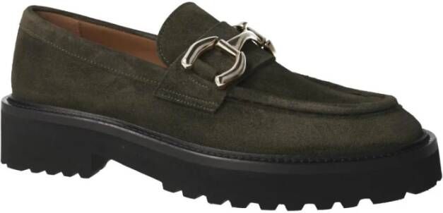 Calce Groene Suède Dames Loafer Green Dames