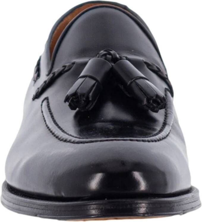 Calce Zwarte leren instap mocassin schoenen Black Heren