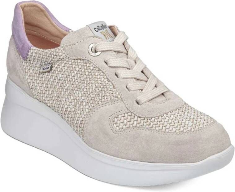 Callaghan Comfortabele Sneaker voor Lange Wandelingen Beige Dames