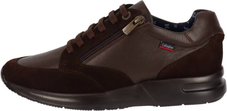 Callaghan Leren Damessneakers Brown Dames