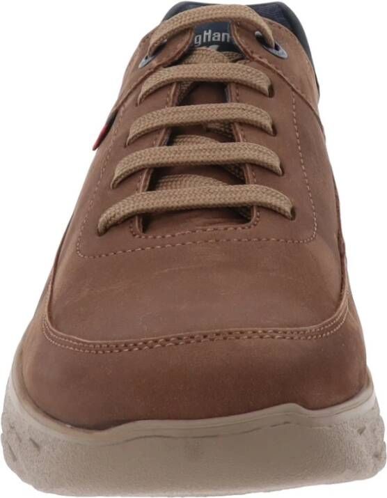 Callaghan Leren Heren Sneakers Brown Heren