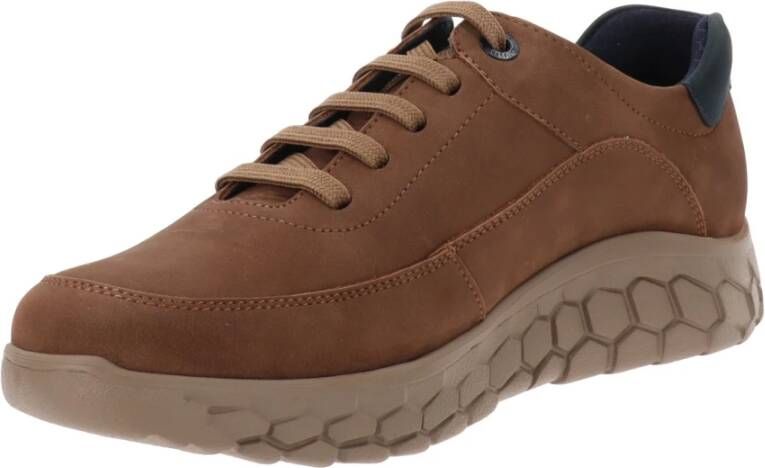 Callaghan Leren Heren Sneakers Brown Heren