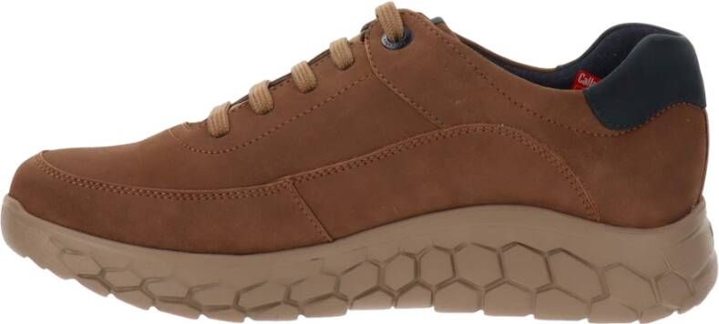 Callaghan Leren Heren Sneakers Brown Heren