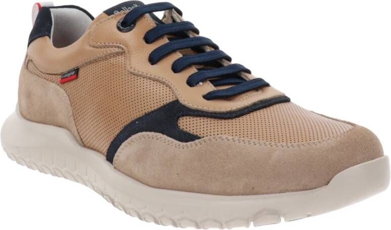 Callaghan Leren Heren Sneakers Comfort Stijl Beige Heren