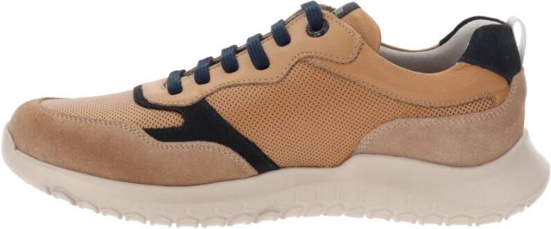 Callaghan Leren Heren Sneakers Comfort Stijl Beige Heren