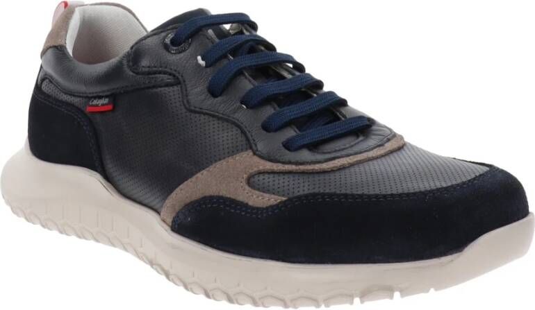 Callaghan Leren Vetersneakers Blue Heren