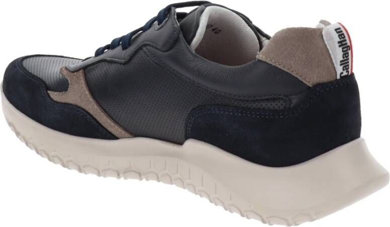 Callaghan Leren Vetersneakers Blue Heren