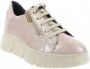 Callaghan Dames sneakers in lak met veters en rits Beige Dames - Thumbnail 6