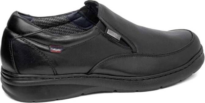 Callaghan Zwarte leren jurk mocassins heren Black Heren