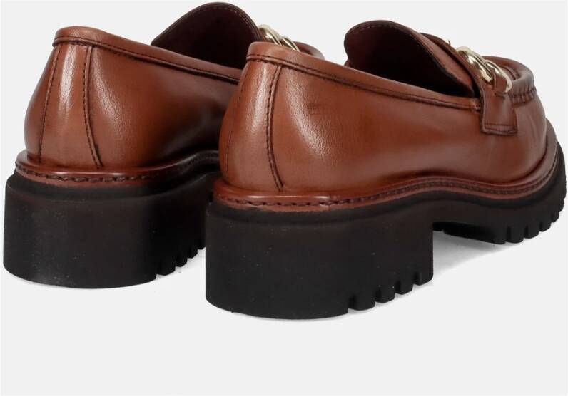 Calpierre Bruin Leren Loafers voor Vrouwen Brown Dames