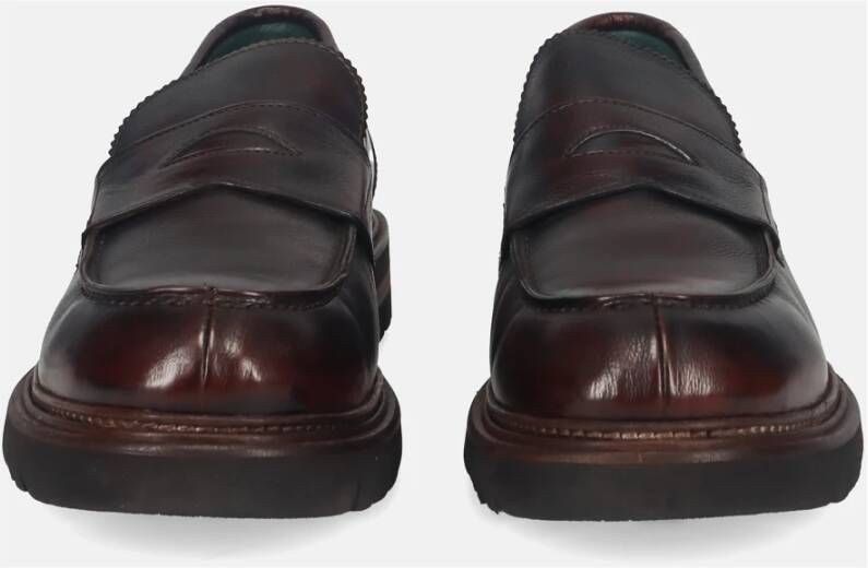 Calpierre Bruin Leren Mocassin Schoenen Brown Heren