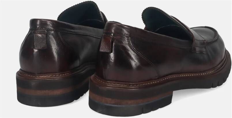 Calpierre Bruin Leren Mocassin Schoenen Brown Heren