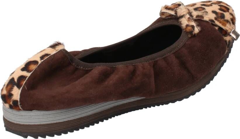 Calpierre Suede Ballet Flats voor Vrouwen Brown Dames