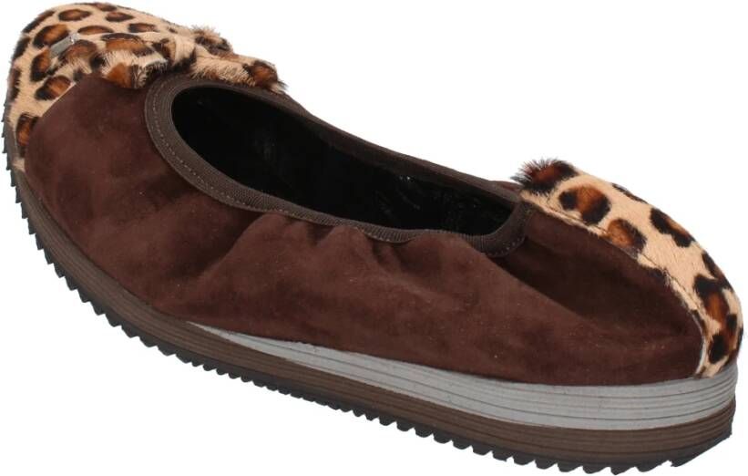 Calpierre Suede Ballet Flats voor Vrouwen Brown Dames