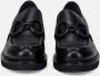 Calpierre Zwarte leren mocassins Black Dames - Thumbnail 3