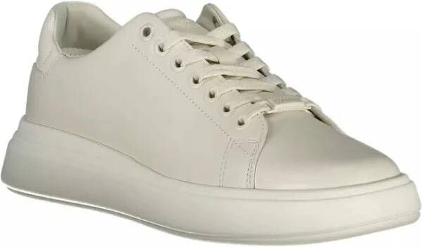 Calvin Klein Beige Leren Dames Sneakers Beige Dames