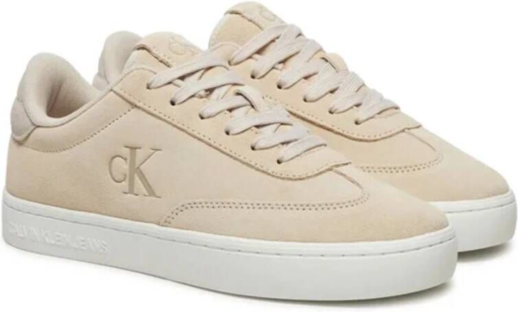 Calvin Klein Beige Suède Sneakers Beige Heren