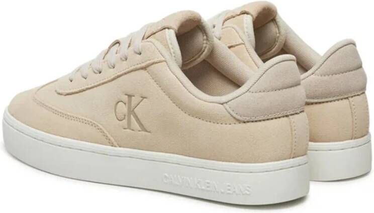 Calvin Klein Beige Suède Sneakers Beige Heren