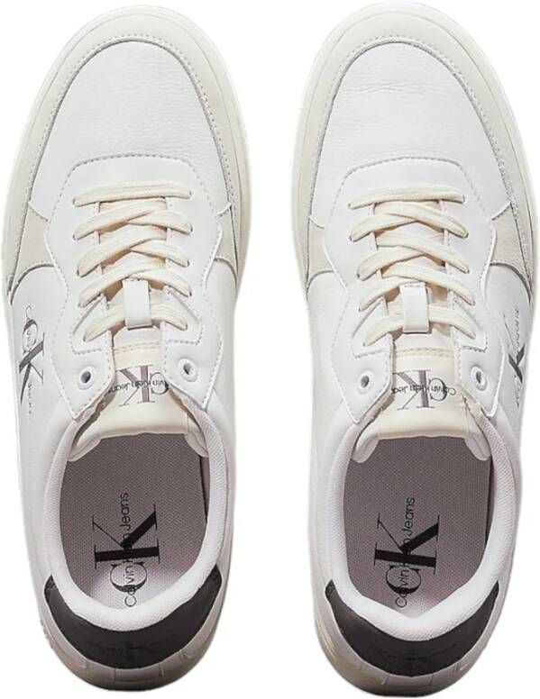 Calvin Klein Bright White-Charcoal Grey Sneakers White Heren