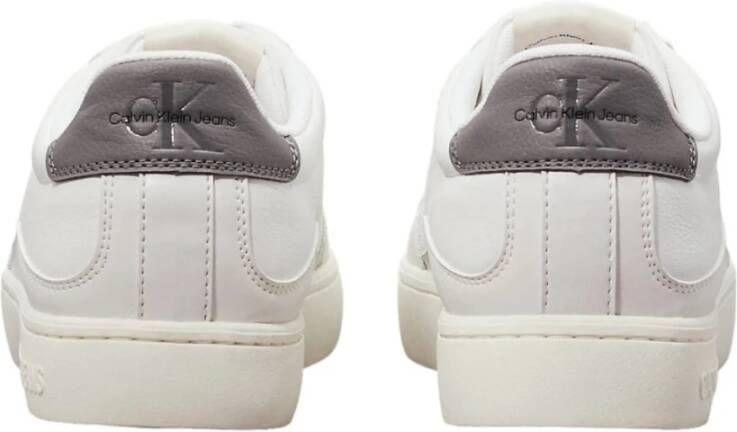 Calvin Klein Bright White-Charcoal Grey Sneakers White Heren