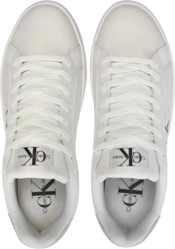 Calvin Klein Bright White Silver Low Lace Sneakers White Dames