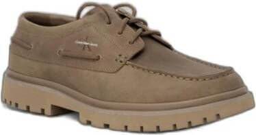 Calvin Klein Casual Leren Jurkschoenen Brown Heren