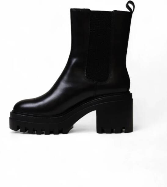 Calvin Klein Chunky Heeled Chelsea Laarzen Black Dames