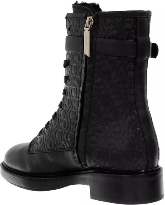 Calvin Klein Combat Boot Seizoenszwart Mono Black Dames