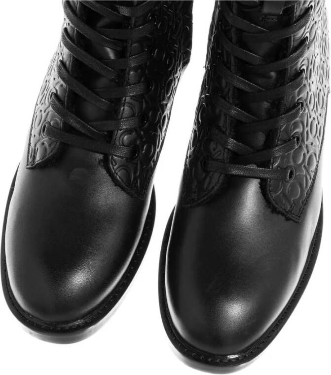 Calvin Klein Combat Boot Seizoenszwart Mono Black Dames