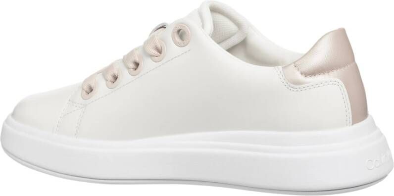 Calvin Klein Eenvoudige Vetersneakers White Dames