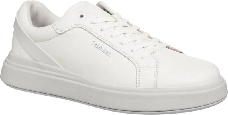 Calvin Klein Eenvoudige Vetersneakers White Heren