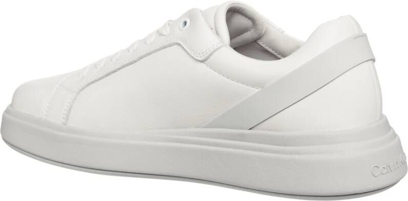 Calvin Klein Eenvoudige Vetersneakers White Heren