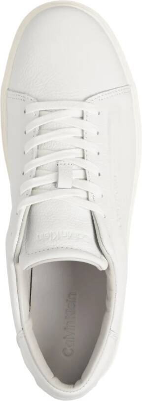 Calvin Klein Eenvoudige Vetersneakers White Heren