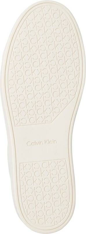 Calvin Klein Eenvoudige Vetersneakers White Heren