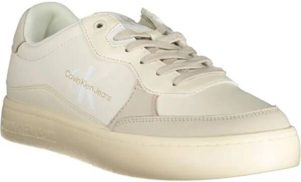 Calvin Klein Elegante witte sneakers met contrasterende accenten White Heren