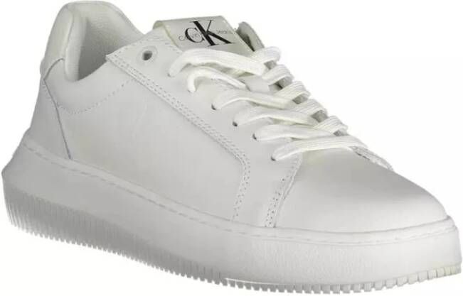 Calvin Klein Elegante witte sportsneakers met veters White Dames