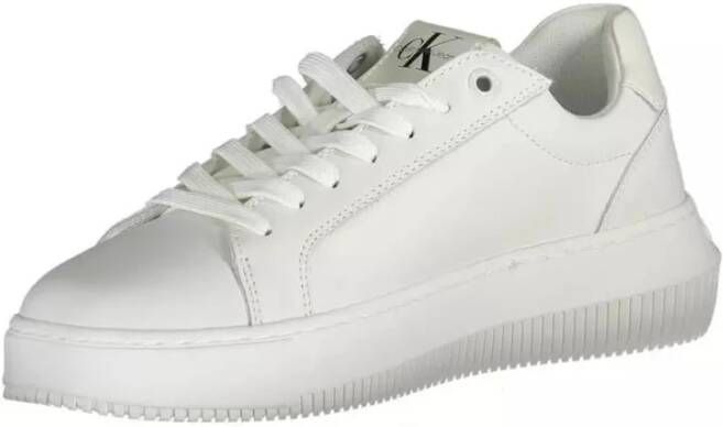 Calvin Klein Elegante witte sportsneakers met veters White Dames