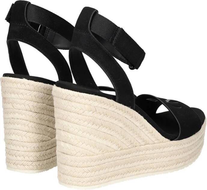 Calvin Klein Elegante Zwarte Sandalen voor Vrouwen Black Dames