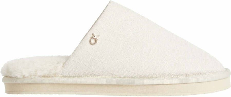 Calvin Klein slipper flatform mule w hdw-jq Beige Dames