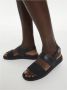 Calvin Klein Stijlvolle Zwarte Leren Heren Sandalen Black Heren - Thumbnail 4