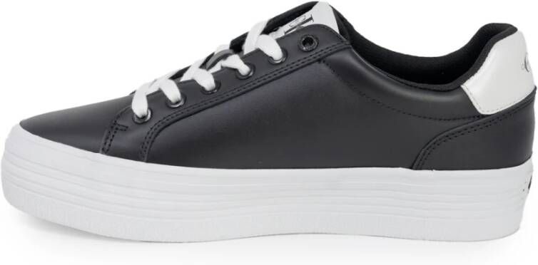 Calvin Klein Flatform Laceup Sneakers Herfst Winter Collectie Black Dames