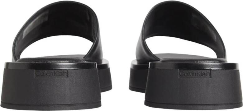 Calvin Klein Flatform Sliders Zwart Dames