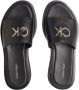 Calvin Klein Platform Slide leren slippers zwart - Thumbnail 7